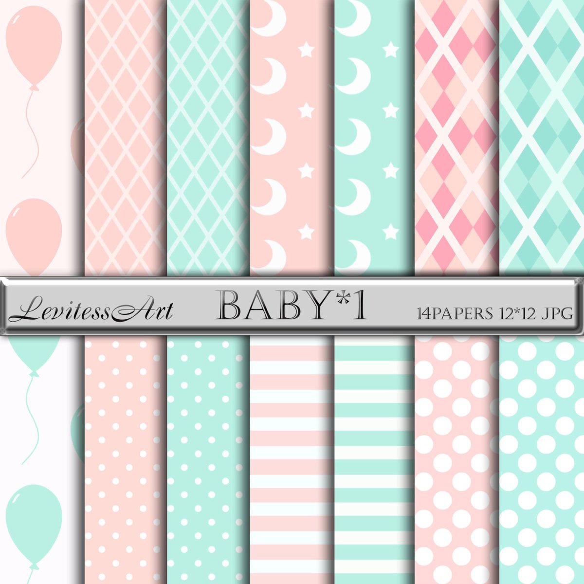 kebab75's tweet image. Baby digital paper, pastel background with mint and coral patt… etsy.me/2iiA2d8 #ClipArt #PastelDigitalPaper