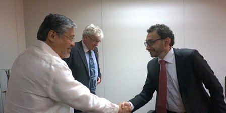 CanEmbPH's tweet photo. PS Alghabra enjoyed a productive discussion Thursday w/ Enrique Manalo, Foreign Affairs Undersecretary on #Canada-#Philippines ties. @DFAPHL https://t.co/O9CEvI4tCI