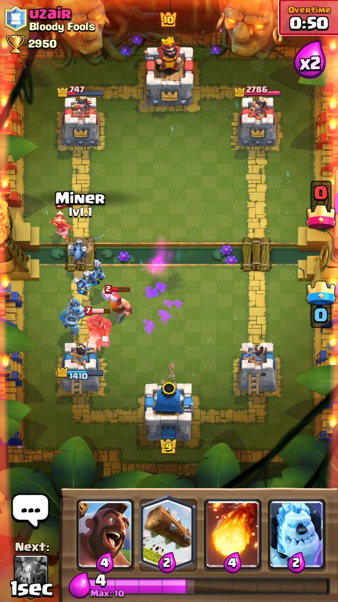 Red_Man_Arya's tweet photo. My first try jungle arena. My first win.  so love it. @ClashRoyale  #ClashRoyale https://t.co/aOk2xKDIAp
