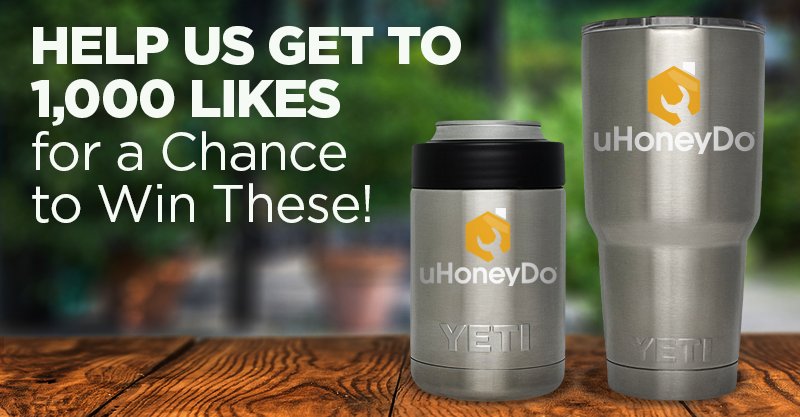 uHoneyDo's tweet photo. Head on over to https://t.co/lW1i6lPTj7 &amp; like us for a chance to win Yeti drinkware products #homeprojects #handyman #ATX https://t.co/YoISWEBGFE
