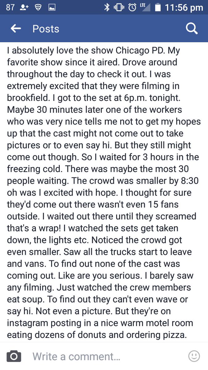 ROARmufasa's tweet photo. @TheEllenShow just #sad @NBCChicagoPD #fan #feltstoodup  #loyalfan https://t.co/jxGf0g6kyr