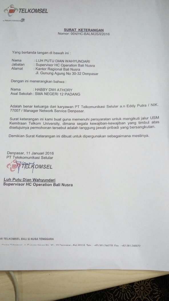 Contoh Surat Pengaduan Telkom  Contoh Surat