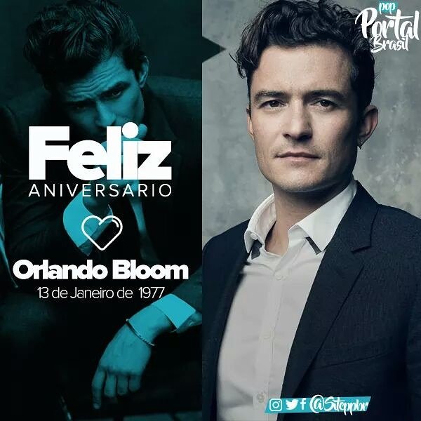    Hoje (13/01) o ator Orlando Bloom está completando 40 anos de idade.   Curta: Portal POP Brasil 