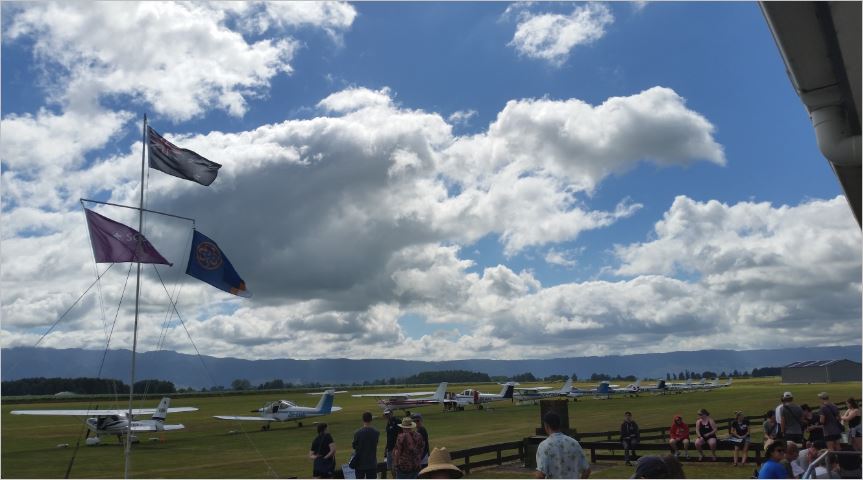 50th Walsh Memorial Flying School at Matamata this week. Shout out to Tui, Ciaran &amp; Amanda - the MetService crew. ^Lisa