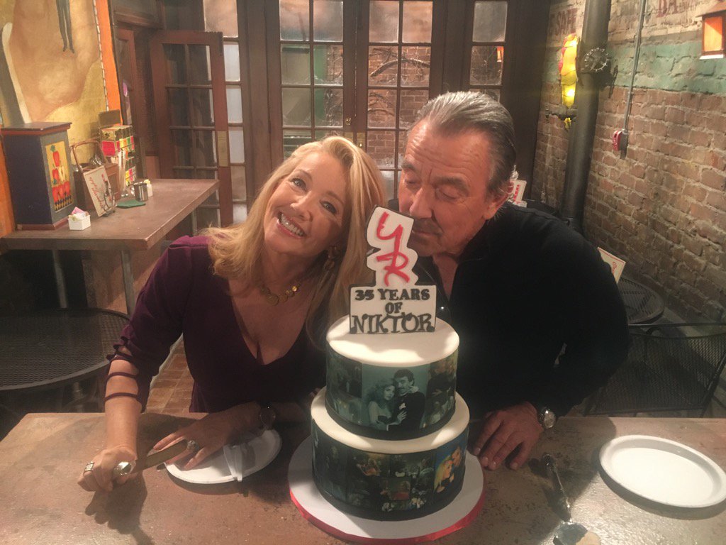 Niktor_Newman's tweet photo. #Niktor fans would like to thank @Sugar_Babies bakery for their amazing work on our 35 yrs gift sent to Eric &amp; Melody!! #YR #35yearsofNiktor https://t.co/oGXZj1DTIA