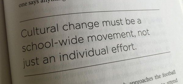 A3: As to why leaders are essential to changing the culture (the same is true for any school change, tbh) #forsythpln
