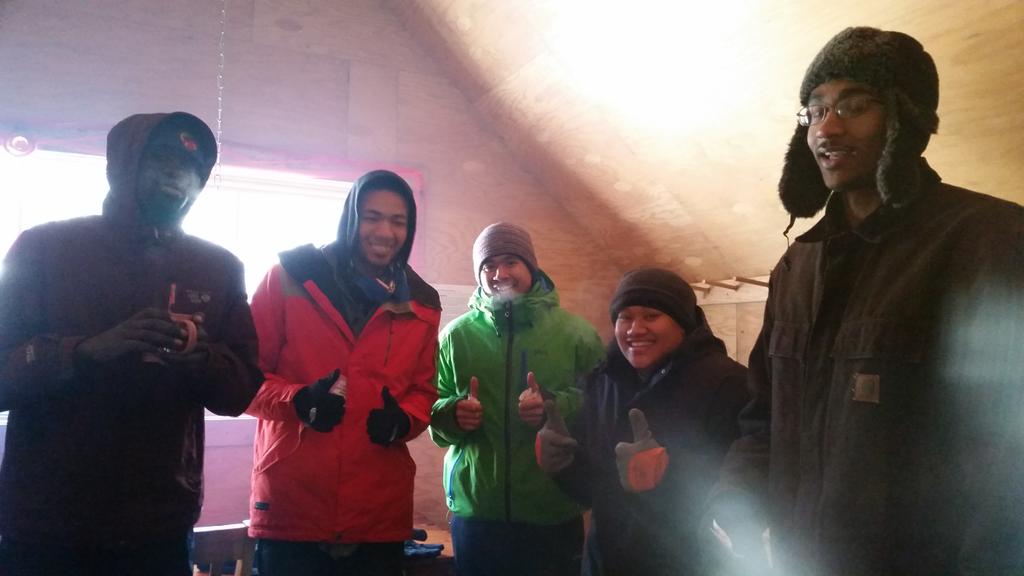 We're out at Manitoba Cabin in the <a href="/ChugachForestAK/">Chugach Natl Forest</a> gathered around the heater! It's been a cold and beautiful day!