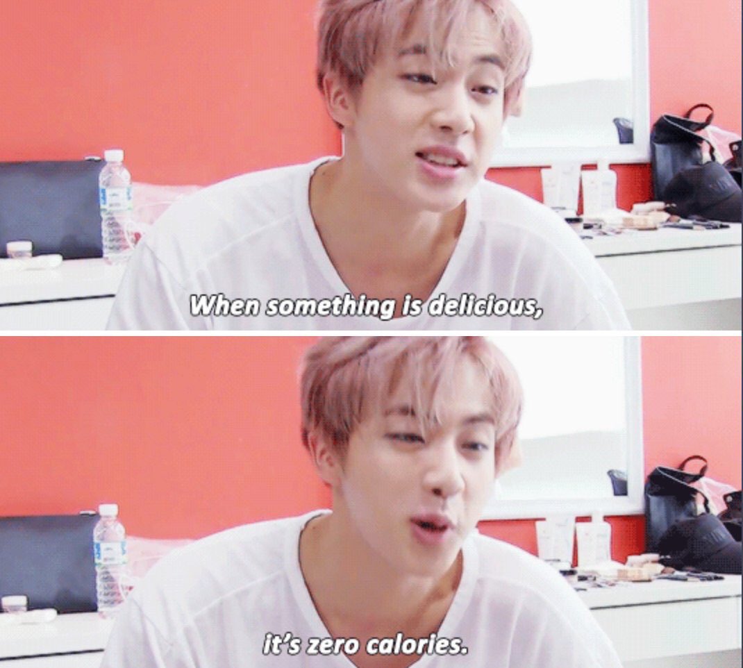 RelatableJin's tweet photo. "Aren't you dieting?" https://t.co/EmbRHkHHLw
