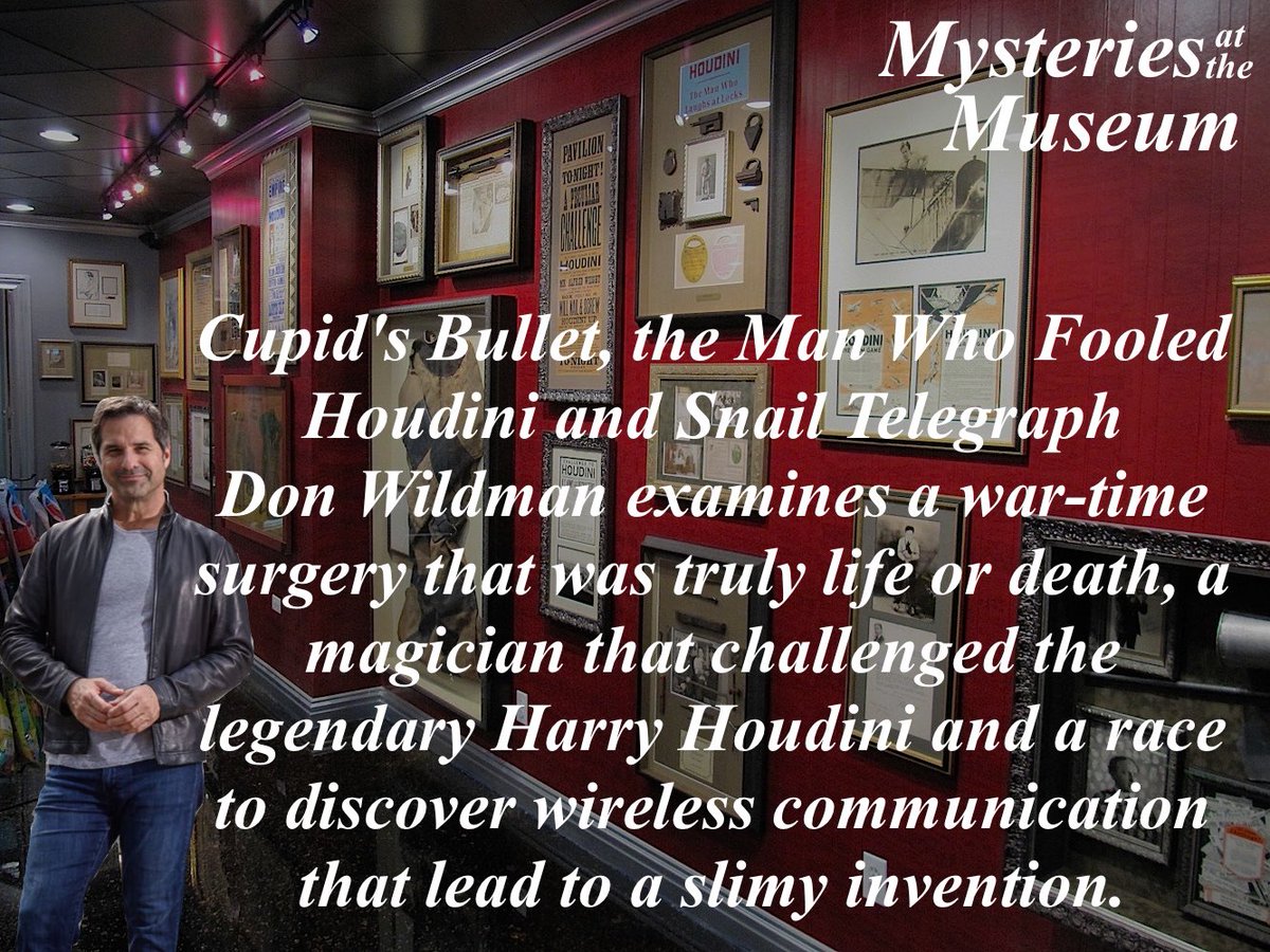 WildmanGatesFan's tweet photo. Starting Now all New #MysteriesattheMuseum on the @travelchannel with host @donwildman #CupidsBullet #theManWhoFooledHoudini #SnailTelegraph https://t.co/NjqUqHShuF