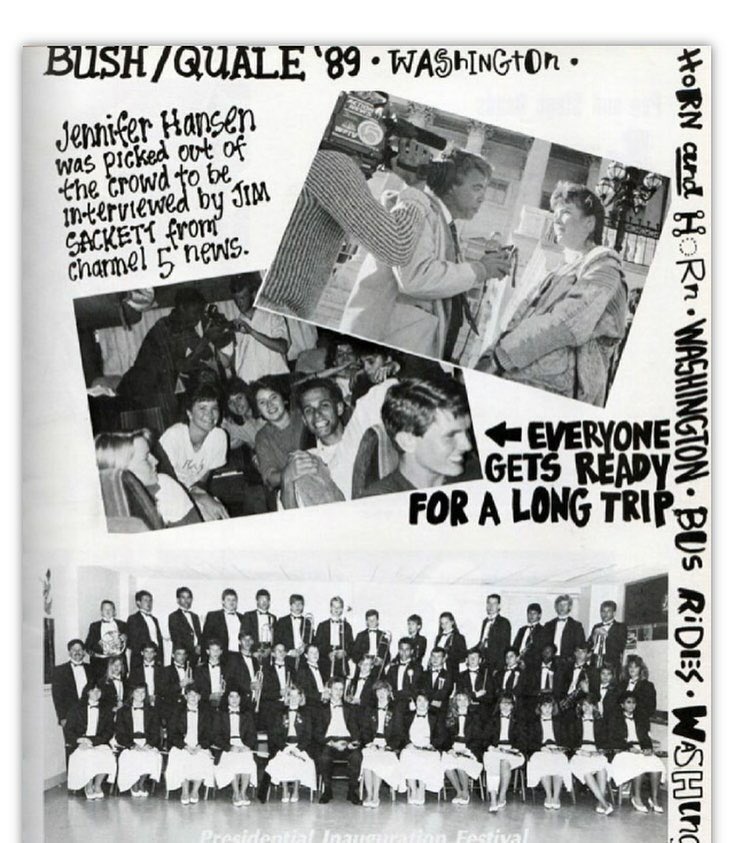 TKABands's tweet photo. #ThrowbackThursday to when the band performed at the 1989 Inauguration for President Bush! #TKAbands https://t.co/YDBZuHEv94