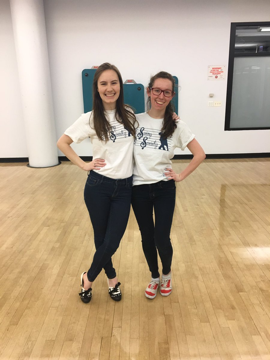 DePaul_Swing's tweet photo. Meet our surprise new teachers! 

We are so excited that Sarah and Trisha are starting the next stage of their dancing journey with us! https://t.co/XTIGdKwpox