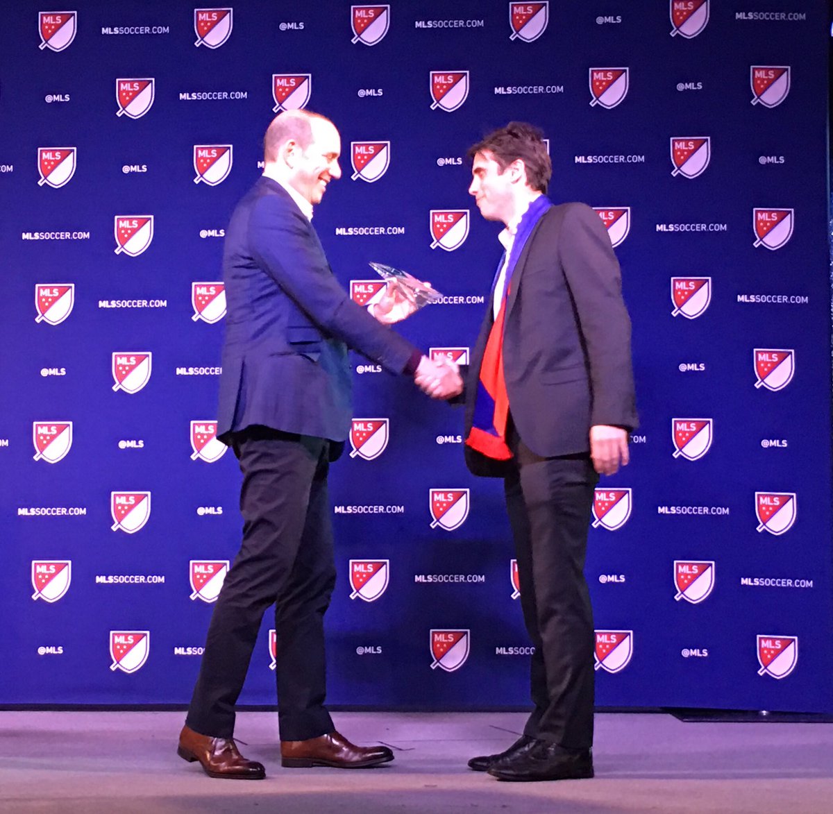 MLSWORKS's tweet photo. Congratulations to @NYCFC, winner of the 2016 Marisa Colaiano Community Relations @MLS Team of the Year Award! #WeAreOne https://t.co/TSRKMrABU5