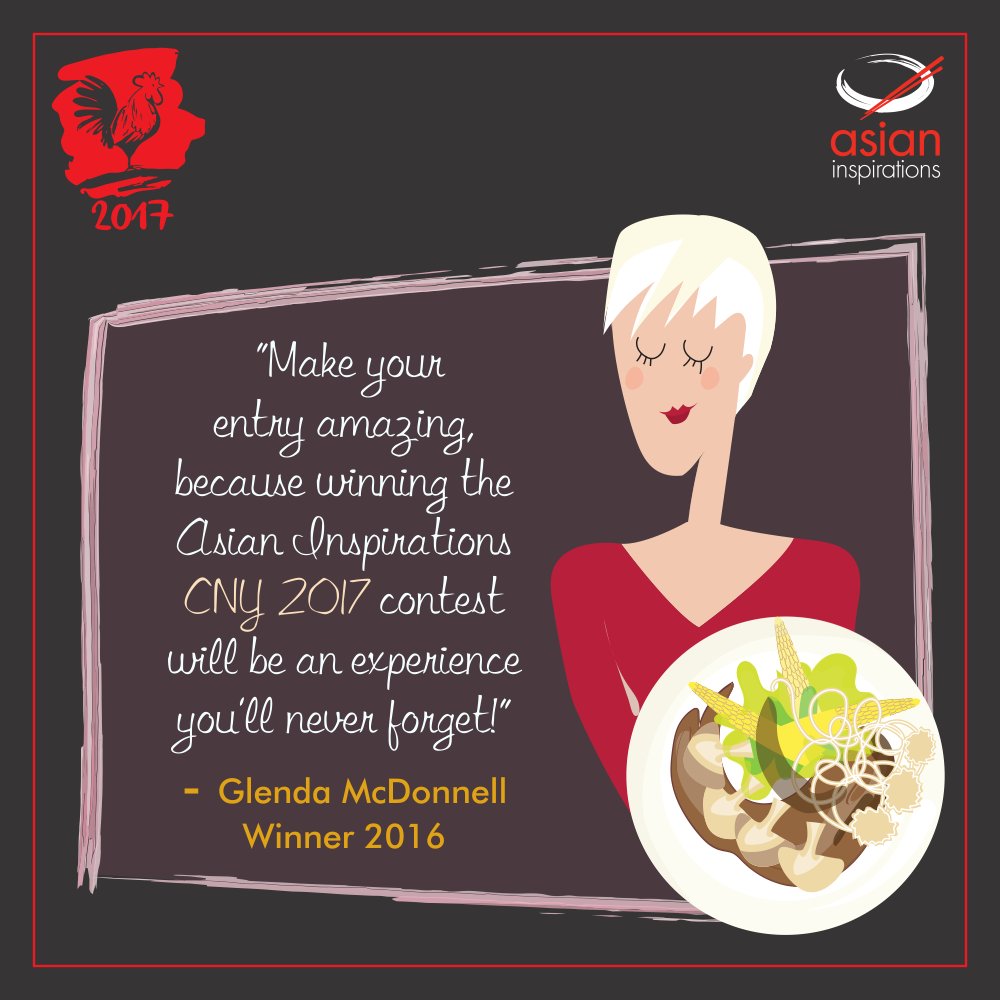 AsianInsp's tweet image. Here's a note from the last year's winner, Glenda McDonnell! Now you know what to do! Submit your recipes here: bit.ly/CookSnapWin2017