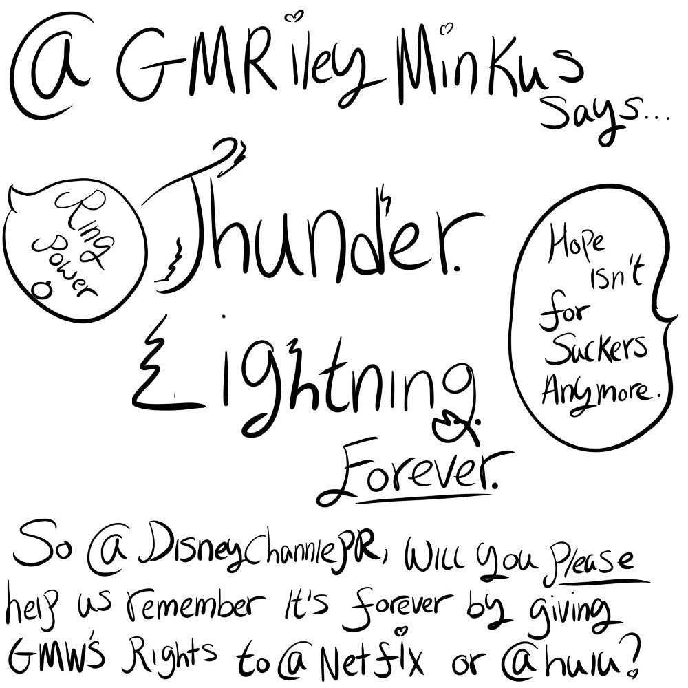 PleaseSaveGmw's tweet photo. @GMRileyMinkus Has a message for you, @DisneyChannelPR ! And I think it's an important one!  #DisneyGiveUpGMW  #NetflixSaveGMW #HuluSaveGMW https://t.co/oNq7lIaNOl