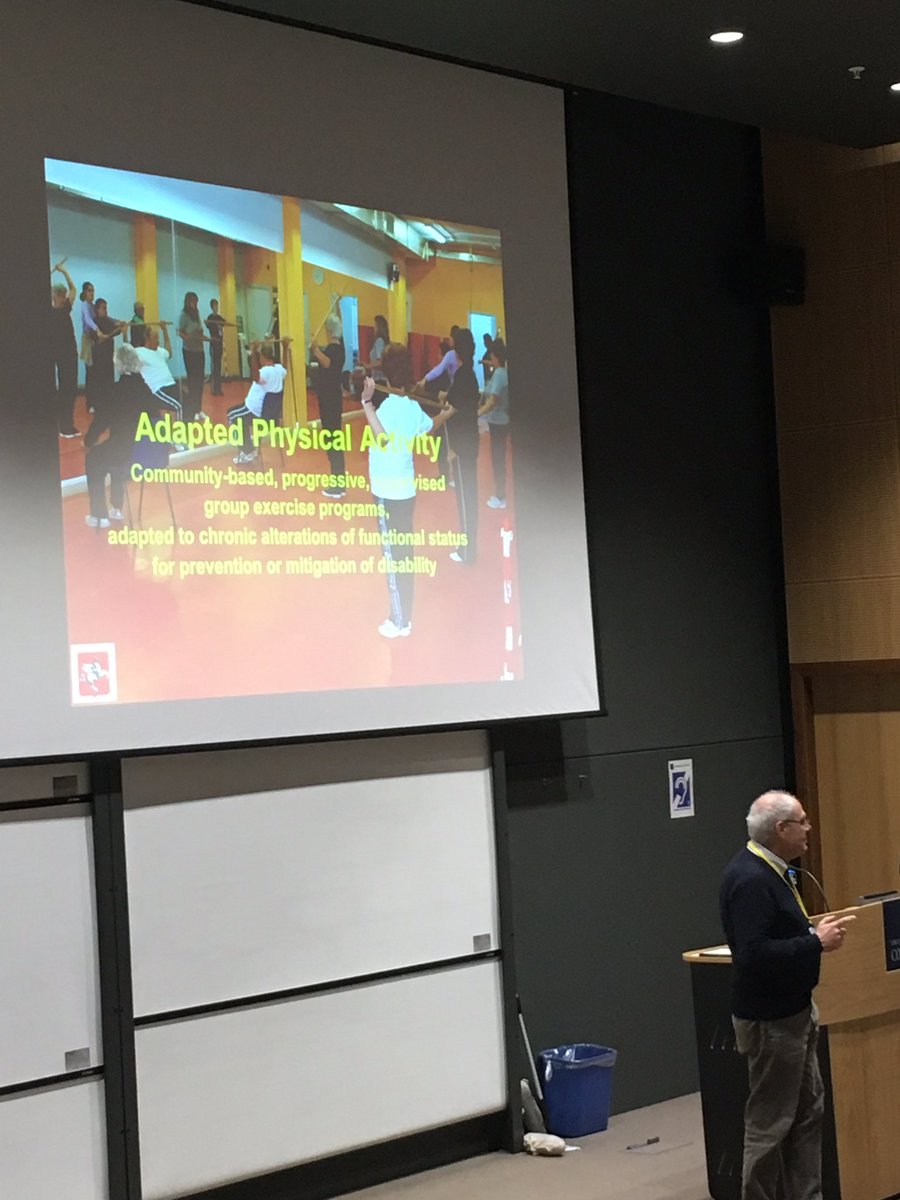 ViH_Forum's tweet photo. Adapted physical activity - community-based, progressive, supervised grp exercise programs. For prev/mitigation of disability #HDIH2017 https://t.co/MIhTJNHnOH