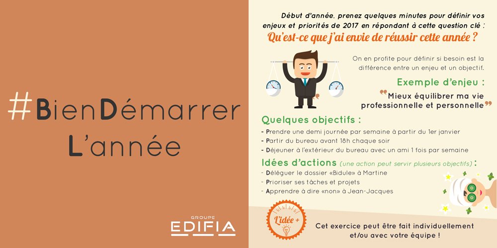 GroupeEdifia's tweet photo. Découvrez et testez tout au long de l'année 12 idées pour gagner en efficacité et en agilité ! 👍 #BienDémarrerLannée #astuce1 #janvier #2017 https://t.co/eeQACMMbJY