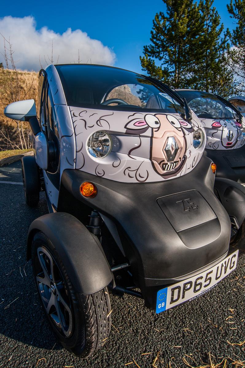 Co_wheels's tweet photo. @RenaultZE We already transformed our 'fleet' into a 'flock' as sheep fit so much better in the Lake District &amp; Cumbria! #twizyflock #twizy https://t.co/TtzABfU88d