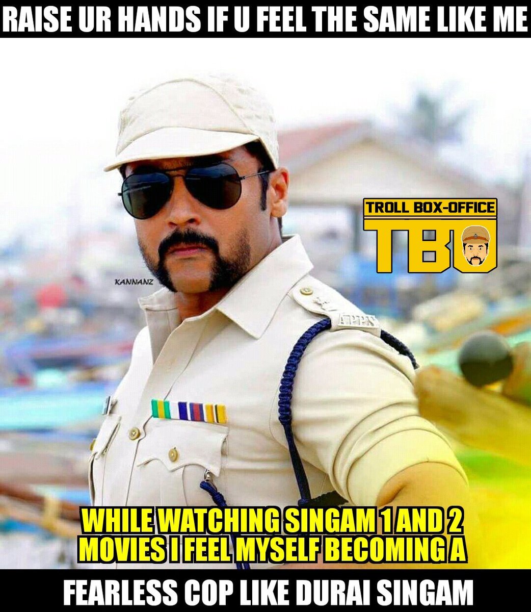 TrollBoxoffice's tweet photo. @Suriya_offl #FearlessCop #DuraiSingam 😎 https://t.co/GuK0ub4p6R