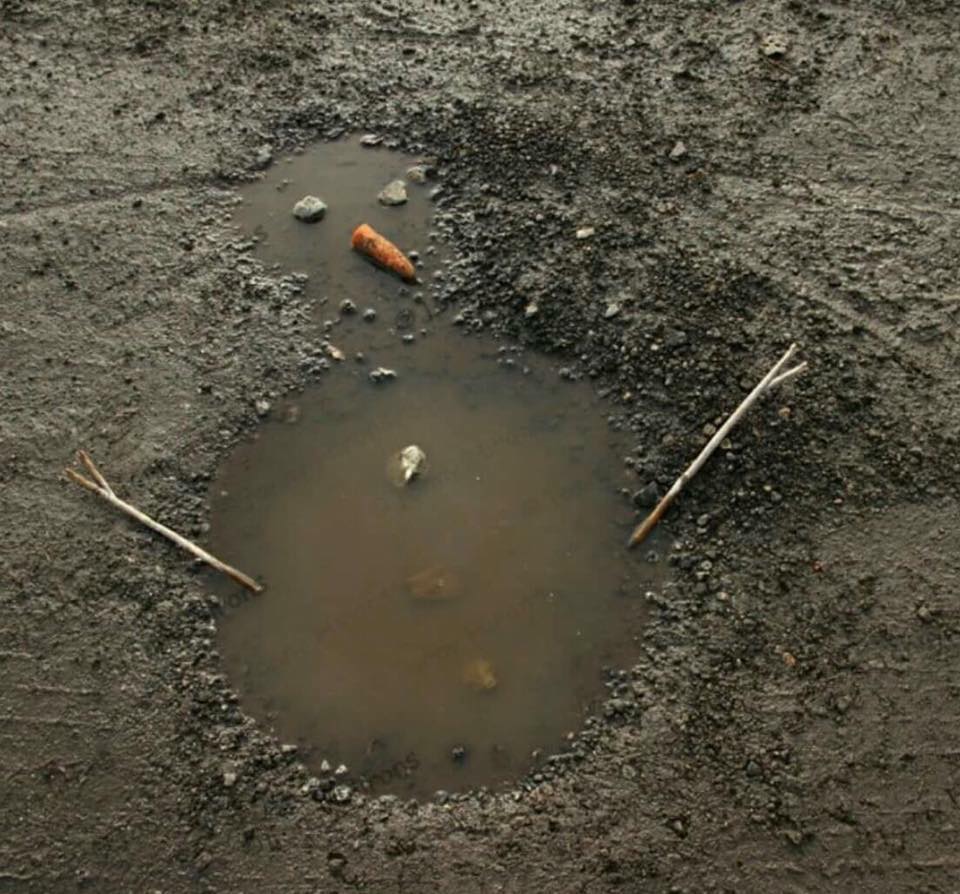 Cornish Snowman today #NoSnow