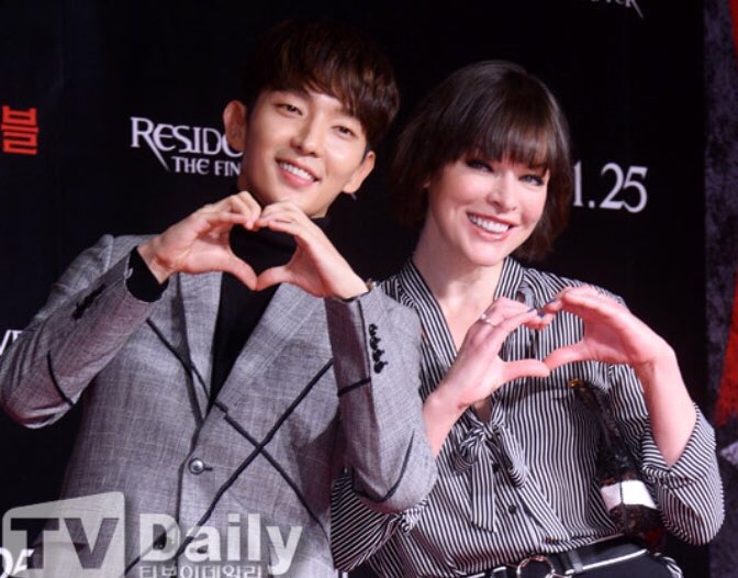 The Seoul Story on X: Lee Jun Ki and Milla Jovovich today at the