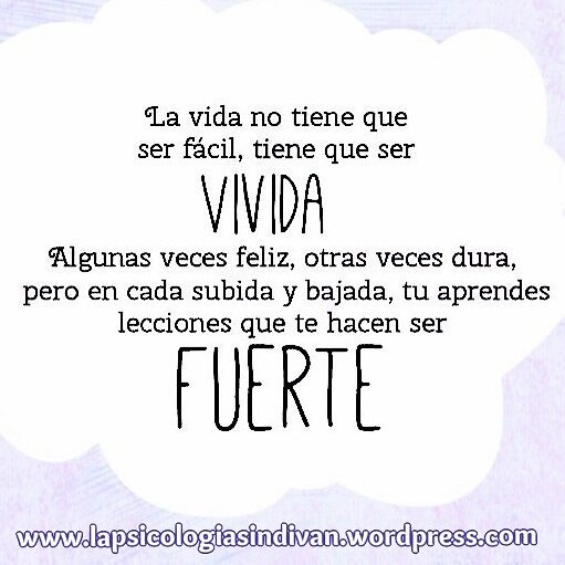 PsicoSinDivan's tweet photo. ✨La vida será fácil, dura, alegre, triste, maravillosa..¿Lo más importante?vivirla, afrontar las vivencias con serenidad,fuerza y confianza✨ https://t.co/sDg3VQ4DYs