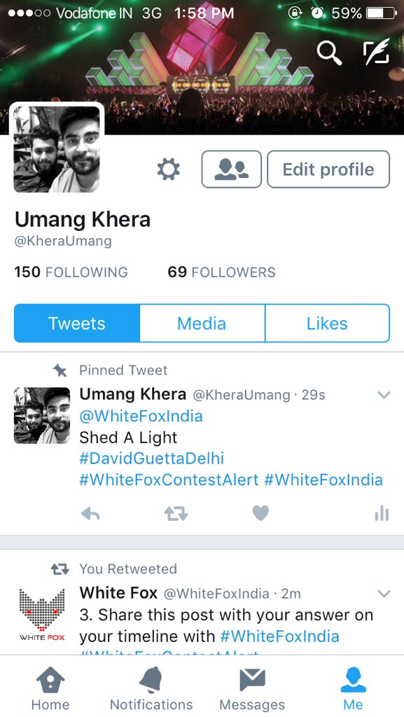 KheraUmang's tweet photo. @WhiteFoxIndia 
Done Team 🙌🏻
#WhiteFoxContestAlert #WhiteFoxIndia #DavidGuettaDelhi https://t.co/Gj1cYGnSMH