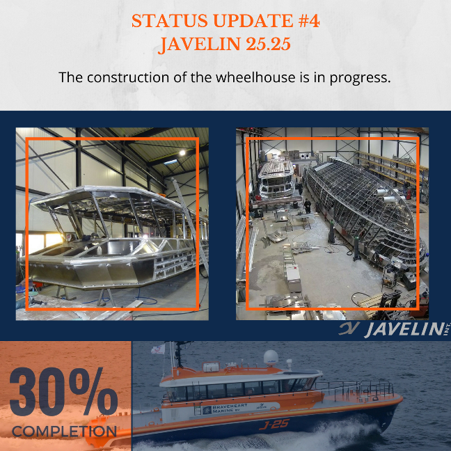 Javelin 25.25 - Status Update #4. Follow us &amp; sign up to stay up to date goo.gl/flgbcC #newbuild #multipurpose #survey #vessel