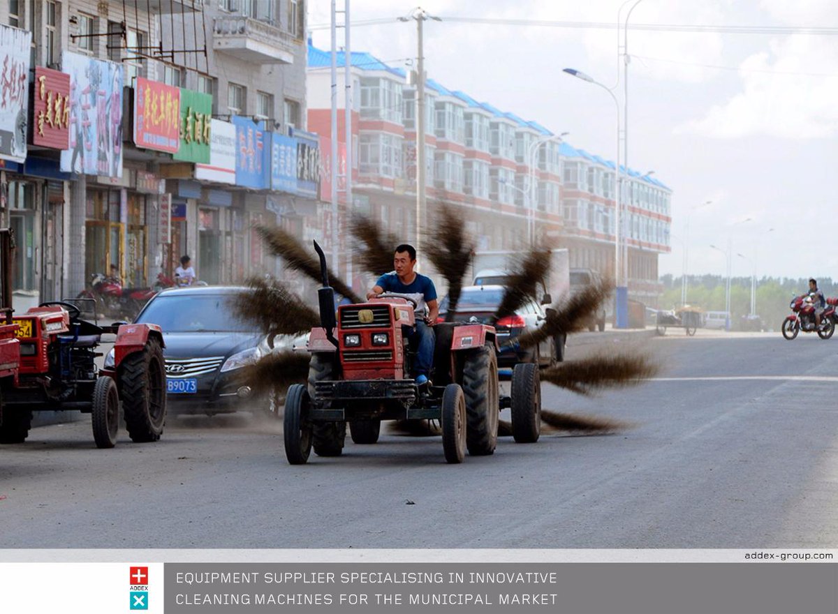 AddexEnviro's tweet photo. Chinese Sweeping Innovation! Thankfully its not what we do! Check out our range of 100% Electric Street Sweepers. https://t.co/rPgeDErWlL https://t.co/O3L6L1eI26