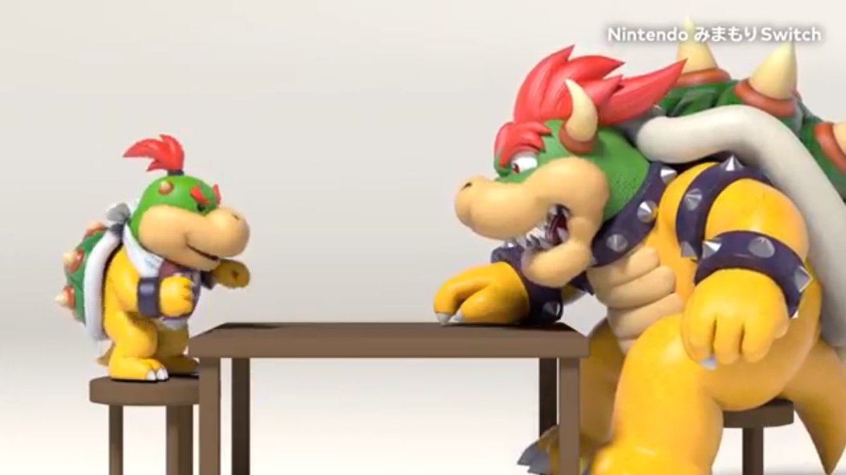 meakoopa's tweet photo. Bowser is a v good dad. 😭😭😭 https://t.co/0f2ySVS3US