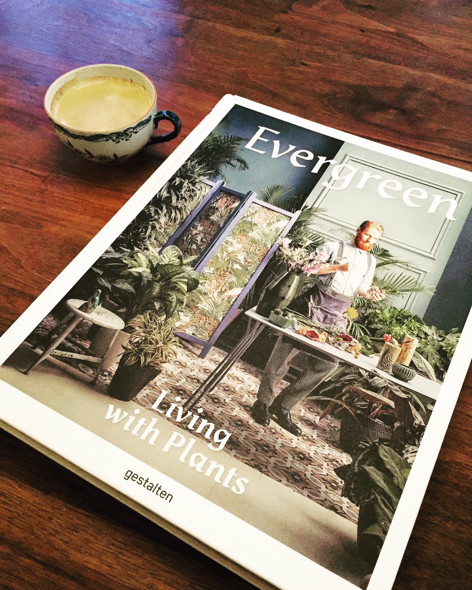Koud buiten❄️#inspiratie binnen📖☕️#everygreen #livingwithplants #detuinvrouwen #amsterdam