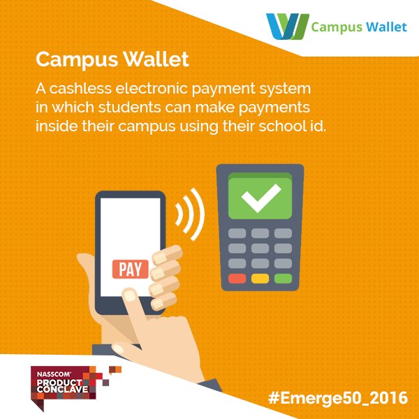 nasscomdeeptech's tweet photo. Campus #Wallet is a complete solution for #parents with invigorating features for their parenting. #Emerge50 #Emerege50_2016 #NPC2016 https://t.co/glXDEHoM4U