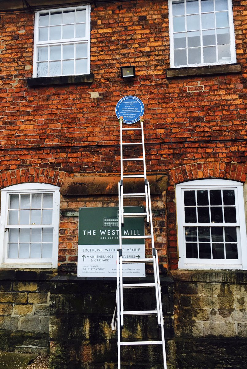 embservices's tweet photo. @WestMillVenue @DerbyCC @Fluid_Ideas @nfum @purefitnessderb @gci_com @DerbyTelegraph @Belstane great to see the new blue plaque today #evans https://t.co/upGMk8gm8S