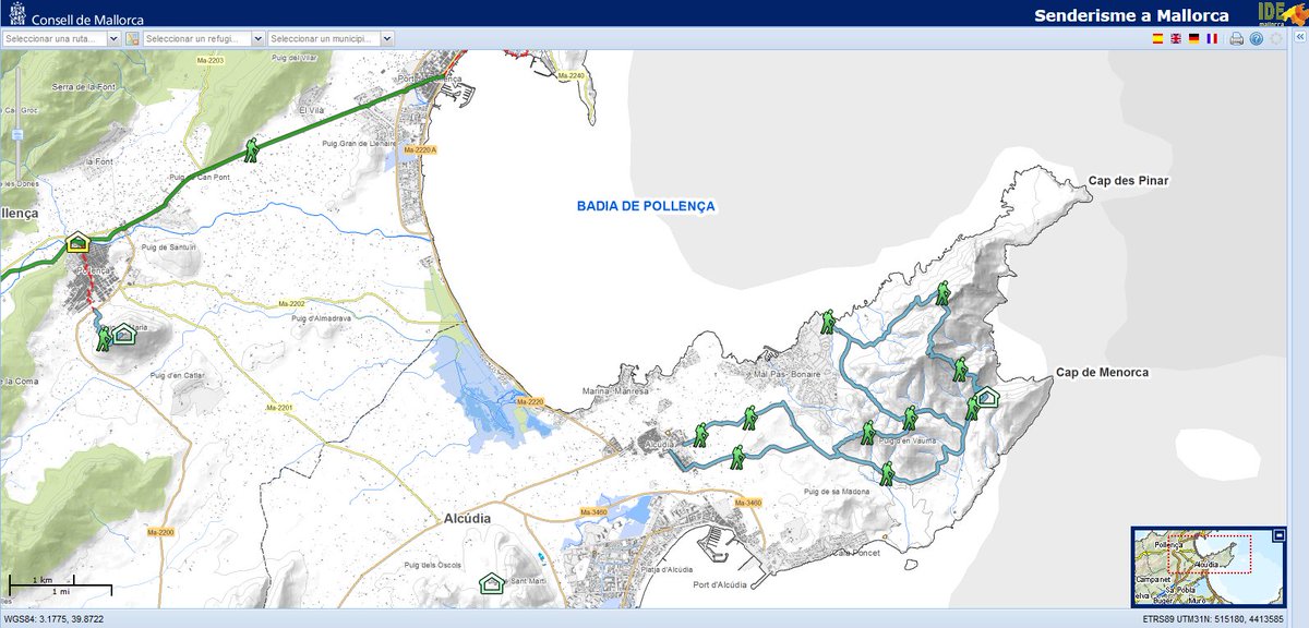 alcanadamca's tweet photo. Pots visualitzar 10 itineraris dins la Península d'#Alcúdia al Visor de les rutes de senderisme🚶‍♀️🚶 https://t.co/Ah6Lkywywd https://t.co/b1Vp9TB7l7