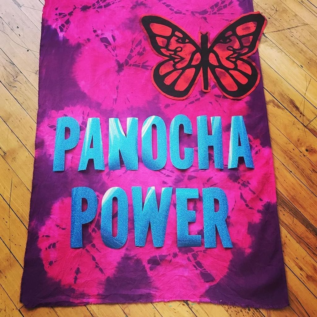 favianna's tweet photo. Hellz yeah I'm getting ready for the inauguration protests!! #panochapower #pussypower https://t.co/J6Htl7GSTE