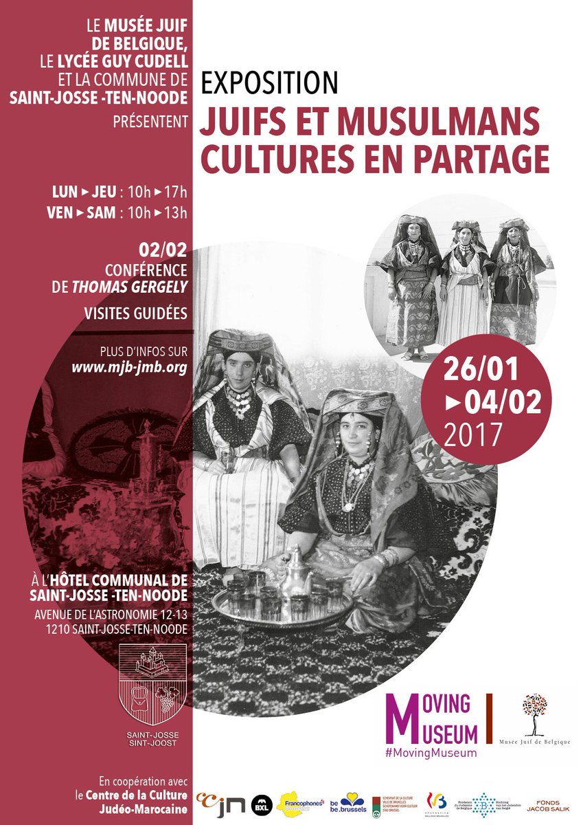 lchouna's tweet photo. Prochainement,ouverture de l'expo du @MJB_JMB #JuifsetMusulmansCulturesenpartage, avec @ilovesaintjosse et le Lycée Guy Cudell.#MovingMuseum https://t.co/r8PBjLfjQ7
