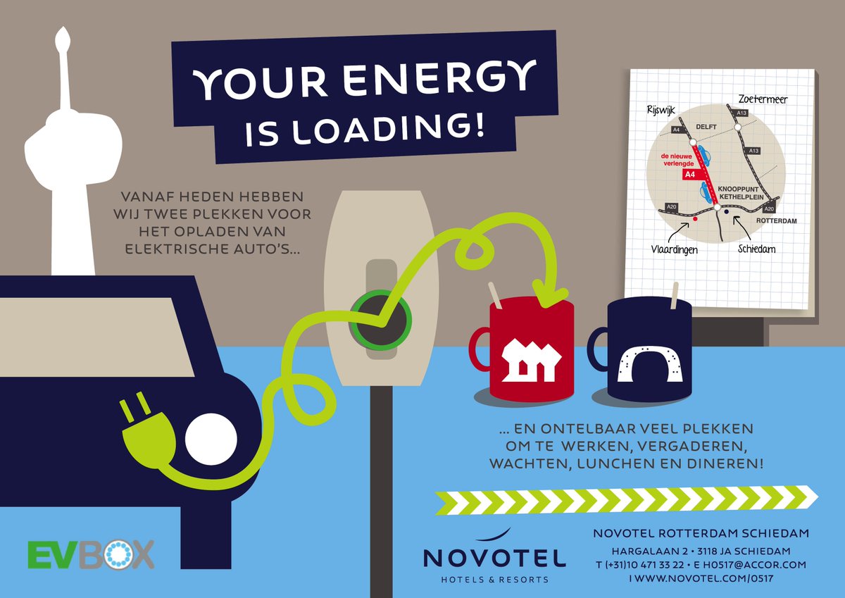 Nu ook #opladen bij #NovotelSchiedam #Schiedam! 
#Hybrids #ElectricVehicle #inwendigemens
