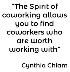 "Lo spirito del #coworking consente di trovare colleghi con cui vale la pena lavorare."_Cynthia Chiam_
#quoteoftheday #refederico #palermo