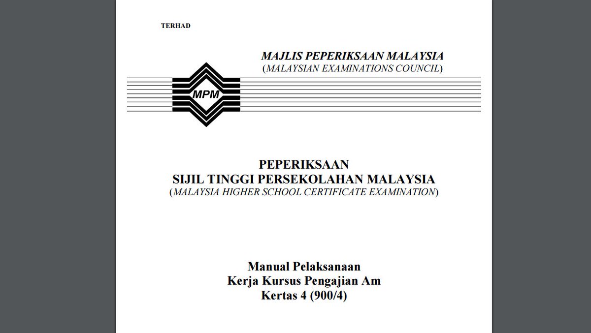 Manual Pelaksanaan Kerja Kursus Pengajian Am 2018 : Rumusan Kerja