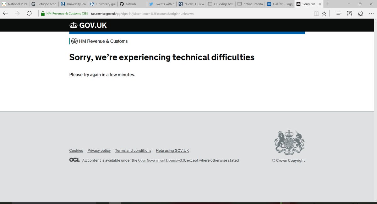 xof_evad's tweet photo. @HMRCcustomers website dysfunctional again this morning. Wrong type of snow? #selfassessment #hmrcfail https://t.co/71r1NIJvF6
