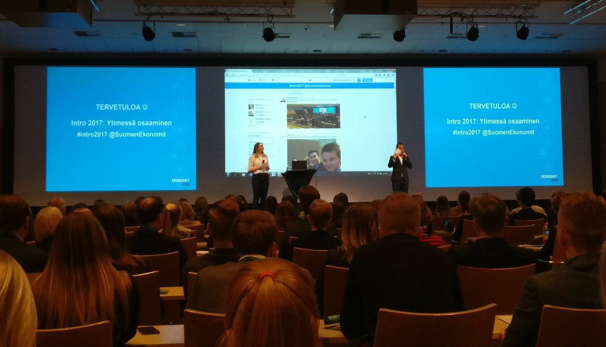 TedApter's tweet image. Yli 200:n @SuomenEkonomit luottamushenkilön kanssa #intro2017-tapahtumassa! Salissa huikea määrä intoa, osaamista ja tulevaisuuden toivoa.