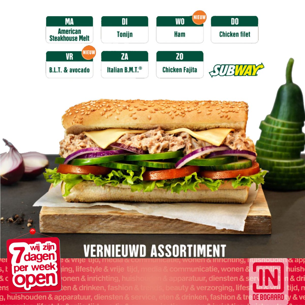 Al plannen voor de lunch? Loop dan even langs bij Subway Rijswijk en probeer de nieuwe Sub of the Day: B.L.T &amp; avocado.