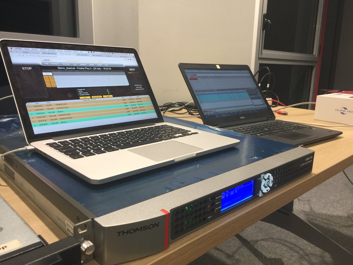vincemdk's tweet photo. POC #WORKFLOW #UHD50p #UHD @HarmonicInc #BBright @ChyroBroadcast #pixagility @ZAYO_France @museumchannel_f #PXWFS7 right now ! https://t.co/t7eChzYPFx