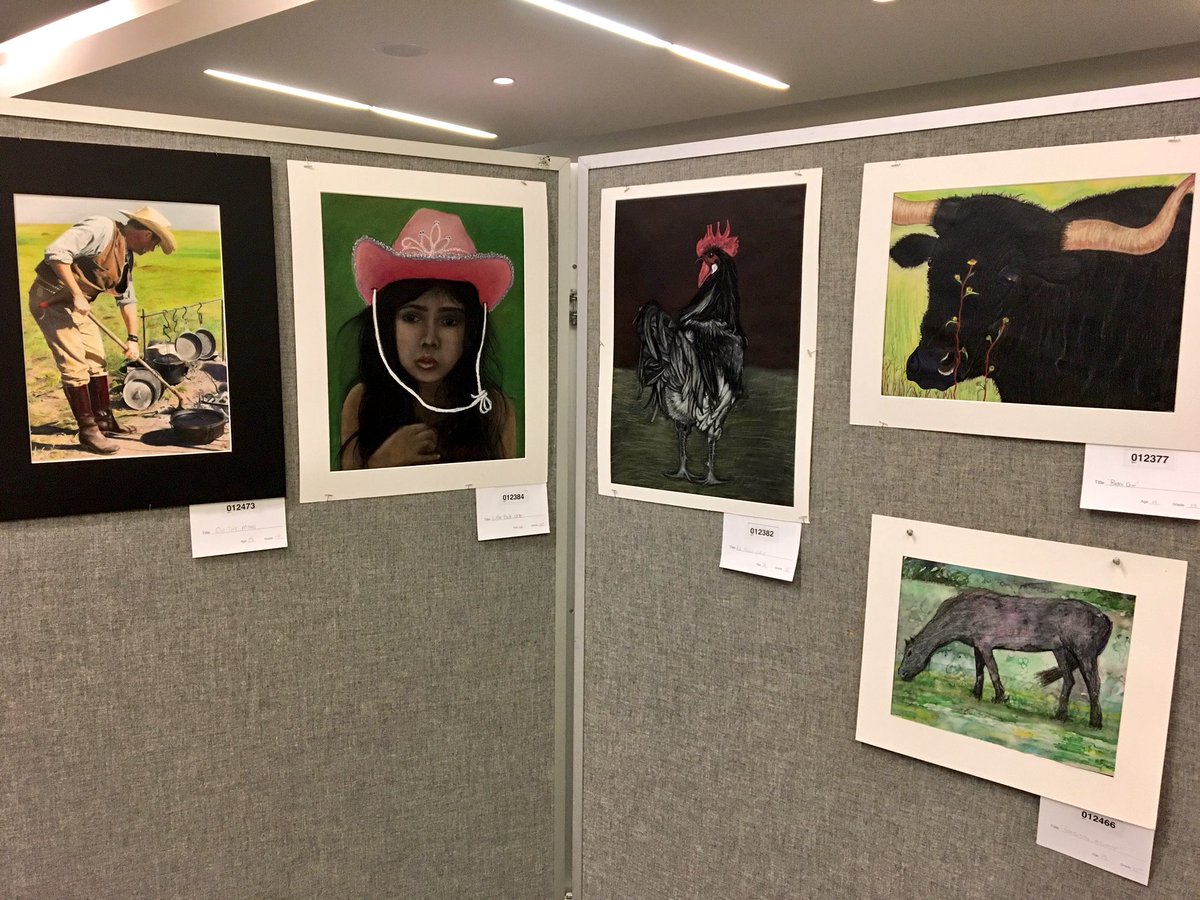 HoustonISD's tweet photo. Check out the amazing artwork being judged for the annual @RODEOHOUSTON School Art contest. #HISD will have a strong showing this year! https://t.co/dCzy9aLNju