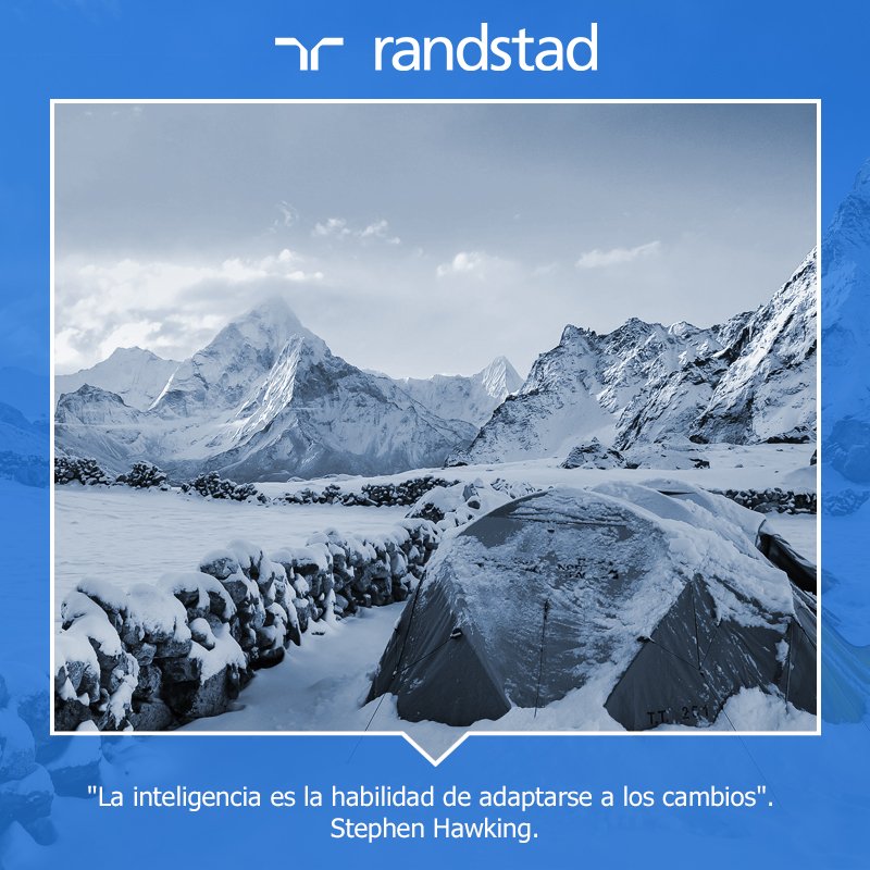 Randstad_Empleo's tweet photo. “La inteligencia es la habilidad de adaptarse a los cambios", Stephen Hawking #FelizLunes #RandstadMotivación https://t.co/J8ojQknJnO