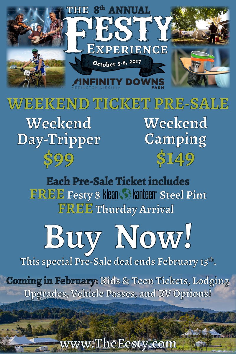 TheFesty's tweet photo. #Festy8 Pre-Sale Tix include F8 branded @kleankanteen steel pint &amp; Thursday Arrival FREE with each ticket!
BUY NOW: https://t.co/HbT6Ck8bej https://t.co/3mO7sdtVCE