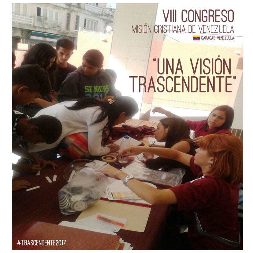 IglesiasMCV's tweet photo. Ya comenzamos. VIII CONGRESO MISIÓN CRISTIANA DE VENEZUELA UNA VISION TRASCENDENTE #TRASCENDENTE2017 https://t.co/EOv612cKWS