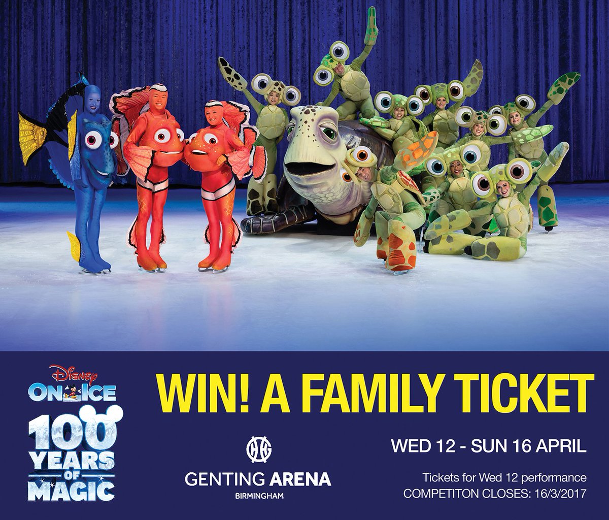 WhatsOnBrum's tweet photo. #WIN!
1 FAMILY TICKET to @DisneyOnIce celebrates 100 Years Of Magic at @GentingArena #Birmingham 12-16 Apr. Simply RT before 16/3 to enter! https://t.co/KAOSuaI47Y