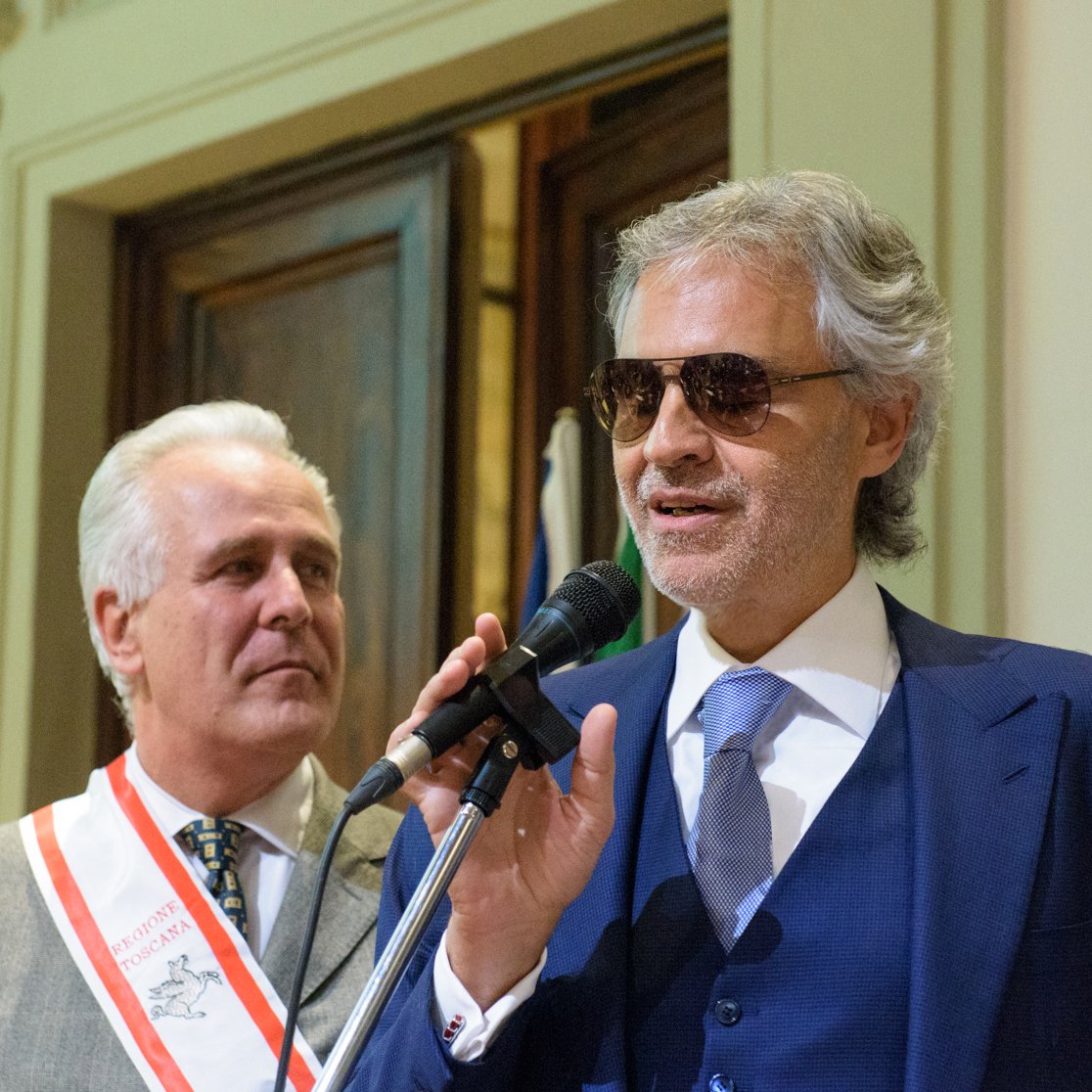 .@regionetoscana awarded Andrea Bocelli with the “Gonfalone d’Argento”,thanks to the philanthropic activity of the @andreabocellifoundation