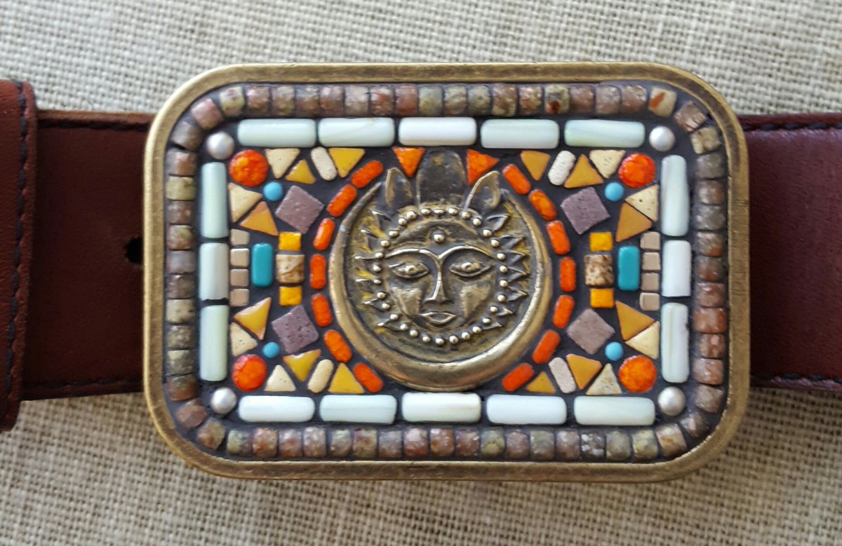 NikkiSullivan14's tweet photo. New belt buckle I made. #mosaicbeltbuckles #mosaicart https://t.co/SHPvE3W26K