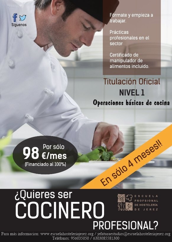 EH_Jerez's tweet photo. Empieza el año preparándote para un gran futuro en la #hostelería. ¡Inscripción abierta! https://t.co/epITAdqSkF